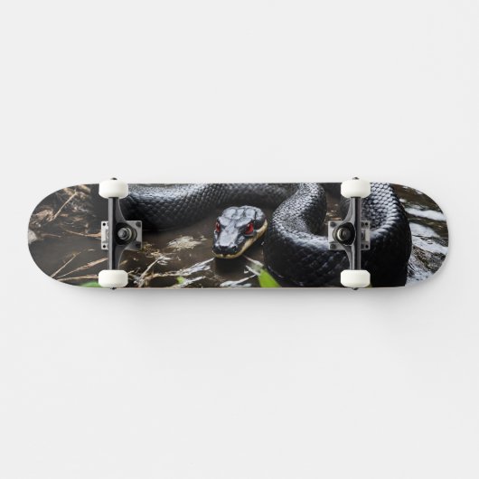Skateboard with black anaconda (Horizontal)