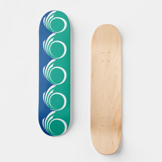 Skateboard with flag of Ottawa, Canada (Vorderseite)