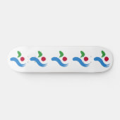 Skateboard with flag of Seoul, South Korea (Horizontal)
