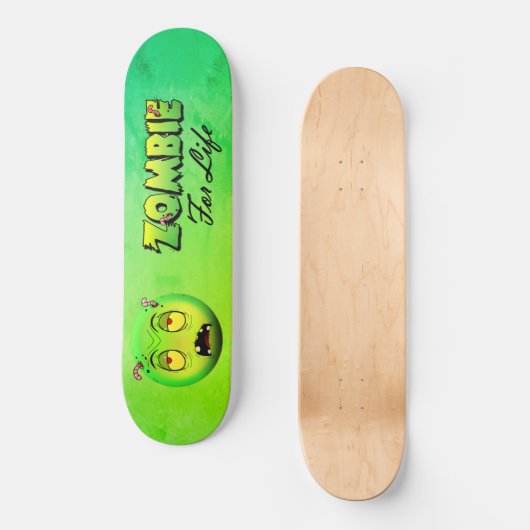 Skateboard Zombiemoji (Vorderseite)