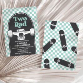 Skateboard - Zwei Krasse 2. Geburtstagsfeier Einladung