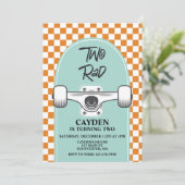 Skateboard - Zwei Krasse Einladung zum Geburtstag (Stehend Vorderseite)