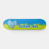 Skateboarddeck auf dem Blue Elefant Cartoon (Horizontal)