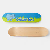 Skateboarddeck auf dem Blue Elefant Cartoon (Horizontal)