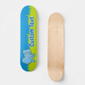 Skateboarddeck auf dem Blue Elefant Cartoon (Vorderseite)
