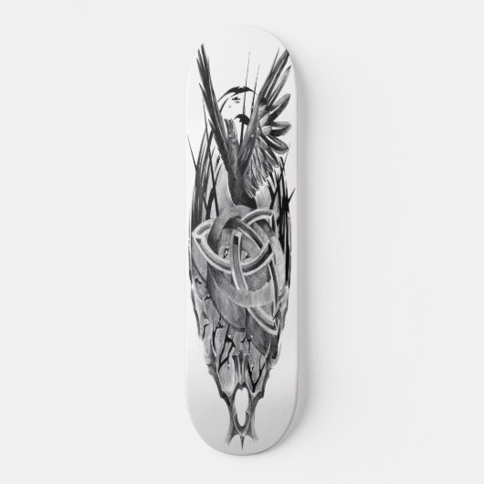 Skateboarddeck Triquetra crow (Vorderseite)