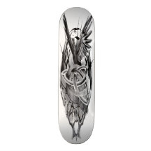 Skateboarddeck Triquetra crow