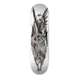 Skateboarddeck Triquetra crow