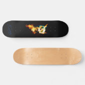 Skateboarddecke flammend skateboard (Horizontal)