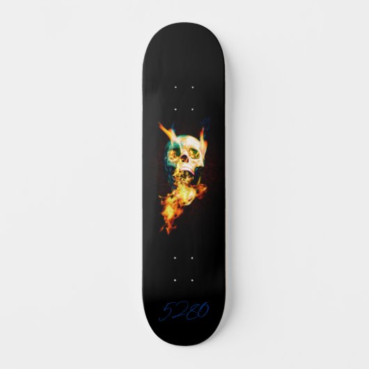 Skateboarddecke flammend skateboard (Vorderseite)