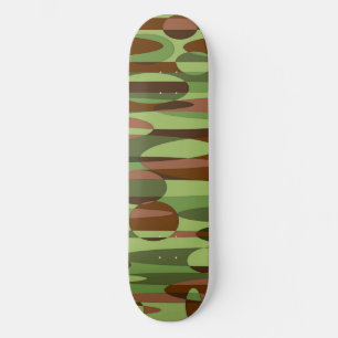 Skateboarddecke mit grünen und braunen Scherben Skateboard