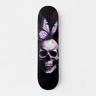 Skateboarddesign für Gothic Skull Butterfly Skateboard