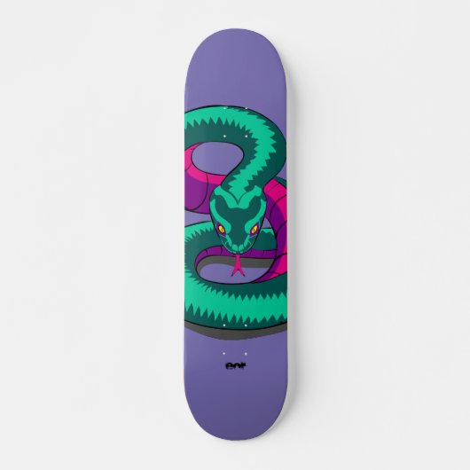 Skateboarddesign für Retro Style Schlange Skateboard (Vorne)