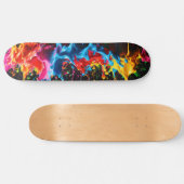 Skateboarddesign von Rainbow Neon Paint Splash Skateboard (Horizontal)