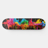 Skateboarddesign von Rainbow Neon Paint Splash Skateboard (Horizontal)