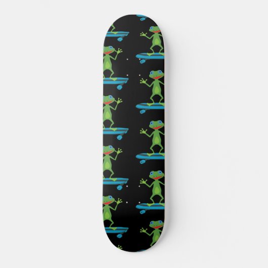 Skateboarden Frosch Funny Skateboard Tierlover (Vorderseite)