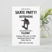 Skateboarden gehen einfach mit dem Flow-Skateboard Einladung (Stehend Vorderseite)