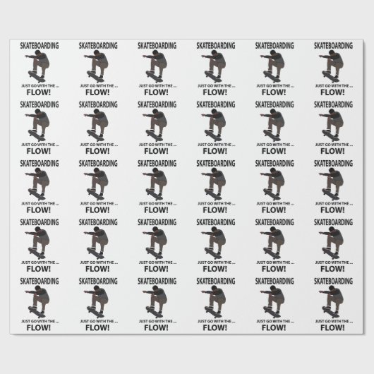 Skateboarden gehen einfach mit dem Flow-Skateboard Geschenkpapier (Flach)