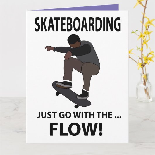 Skateboarden gehen einfach mit dem Flow-Skateboard Karte (Gelbe Blume)
