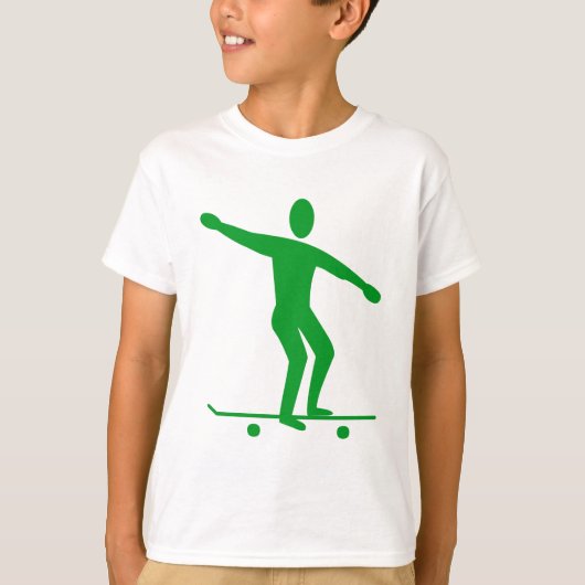 Skateboarden - grün T-Shirt (Vorderseite)