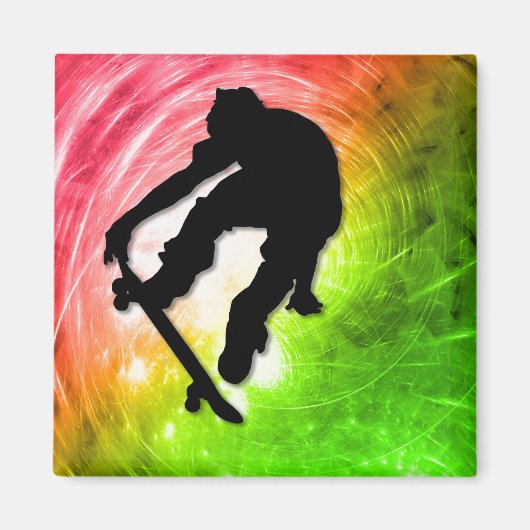 Skateboarden in einem psychedelischen Zyklon Magnet (Vorne)