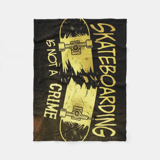 Skateboarden ist kein Verbrechen Fleecedecke (Vorderseite)