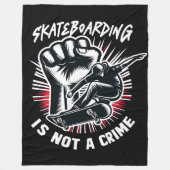Skateboarden ist kein Verbrechen Fleecedecke (Vorderseite)