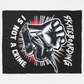 Skateboarden ist kein Verbrechen Fleecedecke (Vorderseite (Horizontal))