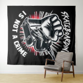 Skateboarden ist kein Verbrechen Wandteppich (Beispiel (Horizontal))