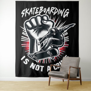 Skateboarden ist kein Verbrechen Wandteppich