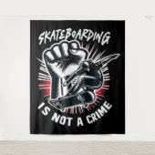 Skateboarden ist kein Verbrechen Wandteppich (Vorderseite)