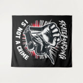 Skateboarden ist kein Verbrechen Wandteppich (Vorderseite (Horizontal))