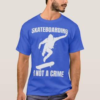 Skateboarden ist kein Vintager Kriminalroman T-Shirt