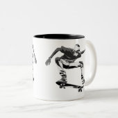 Skateboarden ist mein Leben - Skateboarder Zweifarbige Tasse (VorderseiteRechts)