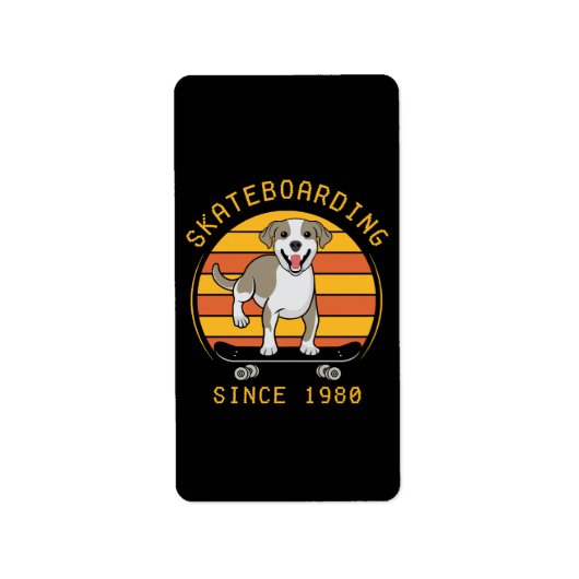 Skateboarden seit 1980 adressaufkleber (Vorne)