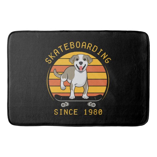 Skateboarden seit 1980 badematte (Vorderseite)
