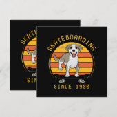 Skateboarden seit 1980 einladung (Vorne/Hinten)