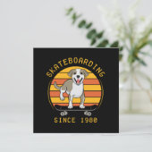 Skateboarden seit 1980 einladung (Stehend Vorderseite)