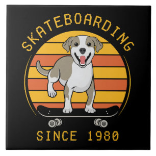 Skateboarden seit 1980 fliese
