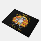 Skateboarden seit 1980 fußmatte (Schrägansicht)
