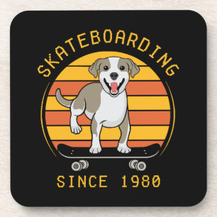 Skateboarden seit 1980 getränkeuntersetzer