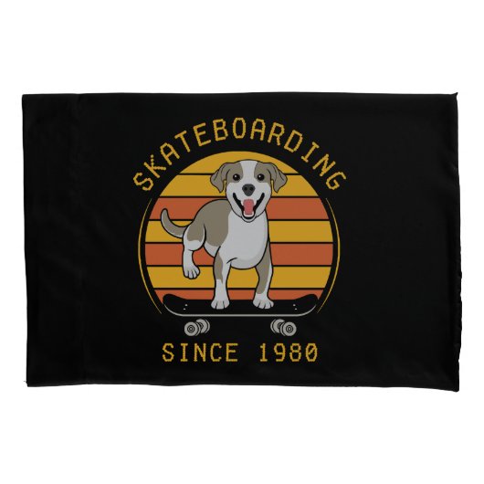 Skateboarden seit 1980 kissenbezug (Vorderseite)