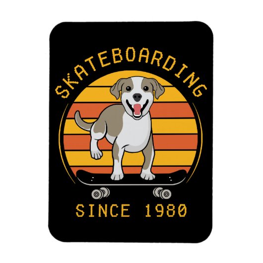 Skateboarden seit 1980 magnet (Vertikal)