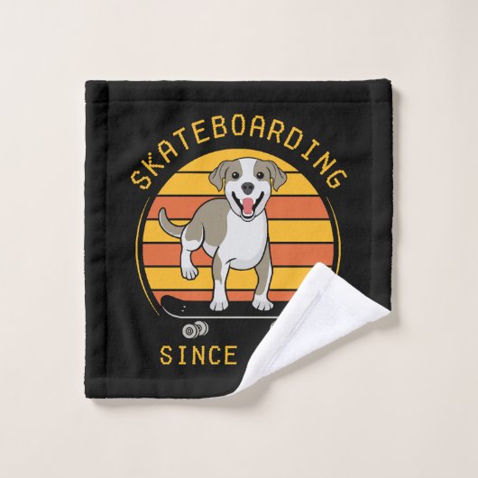 Skateboarden seit 1980 waschlappen (Waschlappen)