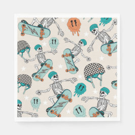 Skateboarden Skelett Party Napkins Serviette