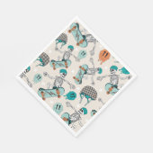Skateboarden Skelett Party Napkins Serviette (Ecke)
