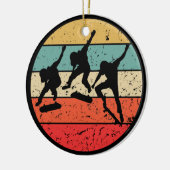 Skateboarden - Vintage Retro-Skateboarder Keramik Ornament (Links)