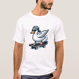 Skateboardente - Cooler tierischer Skater Grafik T-Shirt