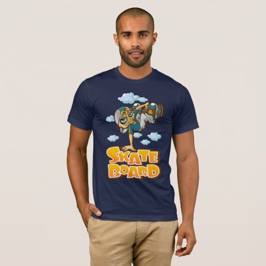 Skateboarder and Clouds T-Shirt (Vorne ganz)