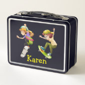 Skateboarder anpassen metall brotdose (Rückseite)